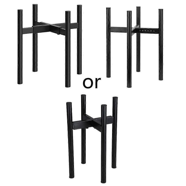Metal Plant Stand Adjustable Width Flower Pot Holder Shelf Garden Planter Rack