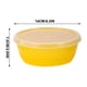 thumbnail image 3 of Cuencos redondos apilables de plástico para almacenar alimentos con tapas herméticas | Recipientes ovales para la frescura | Juego de 4 cuencos de almacenamiento frigorífico duraderos | Organización, 3 of 8
