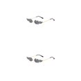 thumbnail image 4 of Qarigey Gafas de sol elegantes, creativas, prácticas, portátiles, diseño único, marco de PC para fiesta de baile sin montura para Gris oscuro 2Conjunto, 4 of 6