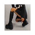 thumbnail image 5 of Women's Gothic Style Personality Elasticity Thick Platform High Waterproof Knee-length Boots, Autumn And Winter New Style, Ideal Gift, Thick Bottom, H, 5 of 5