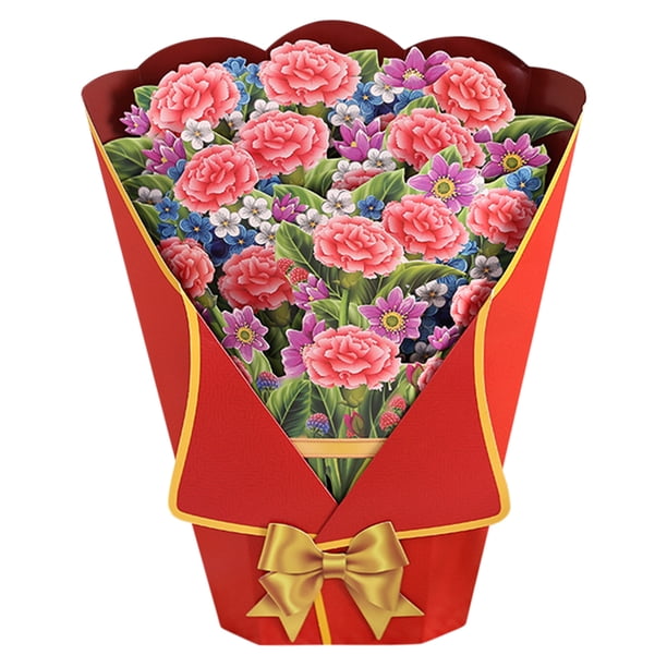 Tarjetas de felicitación Tarjetas emergentes de papel para todas las ocasiones (Clavel)