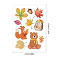thumbnail image 3 of Halloween Sale Clearance!Fall Decorations, Thanksgiving Window Clings Fall Harvests Decorations Autumns Maple Leaf Squirrels Hedgehog Statics Stickers Reusable Double Sided PVC Decals For Glass Door, 3 of 6