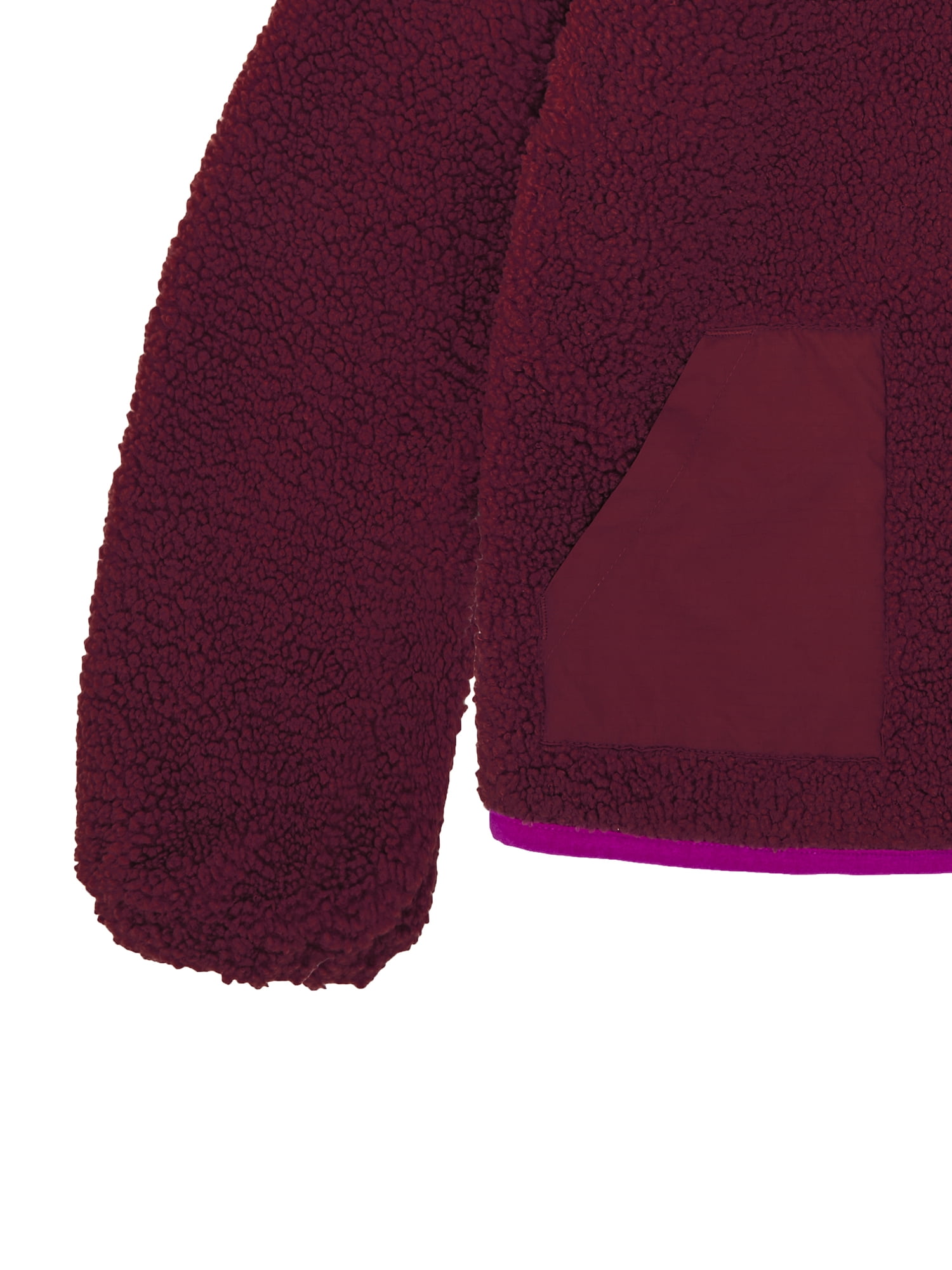 Wonder Nation Big Girls Boucle Mixed Media Jacket, Sizes 4-18
