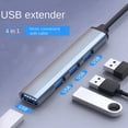 thumbnail image 2 of 4X 4 Puertos USB Hub Splitter Multi Hub USB A USB 3.0 Adaptador USB Varios Puertos Adaptador de AlimentacióN, 2 of 4