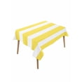 thumbnail image 2 of Yellow Striped Tablecloth Rectangle Table Cloth 60x102, Waterproof Tablecloth Outdoor Table Cloth, Modern Simple Monochrome Geometric White Washable Table Cover for Kitchen Dinning Party, 2 of 8