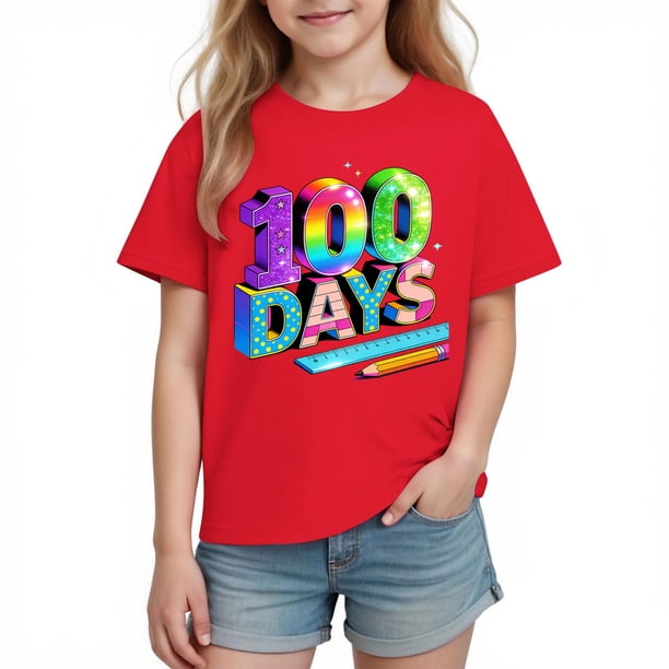 Camisetas de Manga Corta Lindas para Niños Niños Y Niñas con Impresión Gráfica, Tela Suave Transpirable para la Temporada Escolar Y el Juego Informal