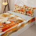 thumbnail image 3 of Manfei Classic Halloween Pumpkin Lantern Zipper Full Size Comforter Sets with Fitted Sheet and 2 Pillowcases,White Ghost Print Zipper Bedding Set,Light Gray Reversible,4 Pieces, 3 of 7