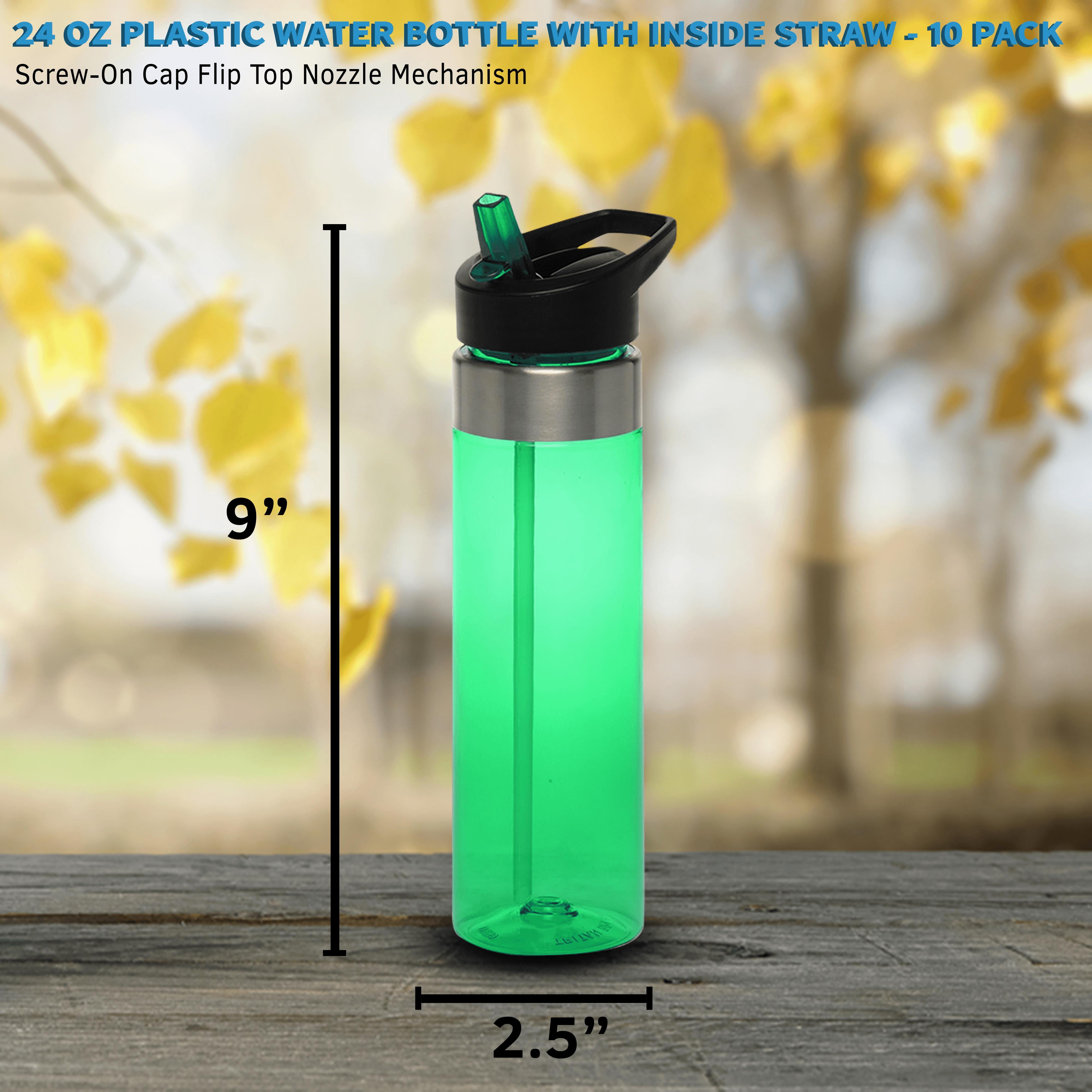 Logo Slim Fit Water Bottles with Tethered Lid (24 Oz.)