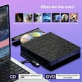 thumbnail image 5 of External DVDs Drive USB3.0 Type C Two Interfaces Portable CDs Burners For PC, 5 of 6