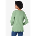 thumbnail image 2 of Woman Within Plus Size Layered-Look Lace Trim Tee, 2 of 6