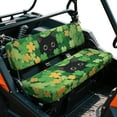 thumbnail image 2 of ZIATUBLES UTV Seat Covers 2 Pack, Waterproof Polyester Replacement Front Bench Seats Covers, St. Patrick's Day UTV Outdoor Accessory Part for Kawasaki Mule, Black Cat Clover Print, 2 of 8