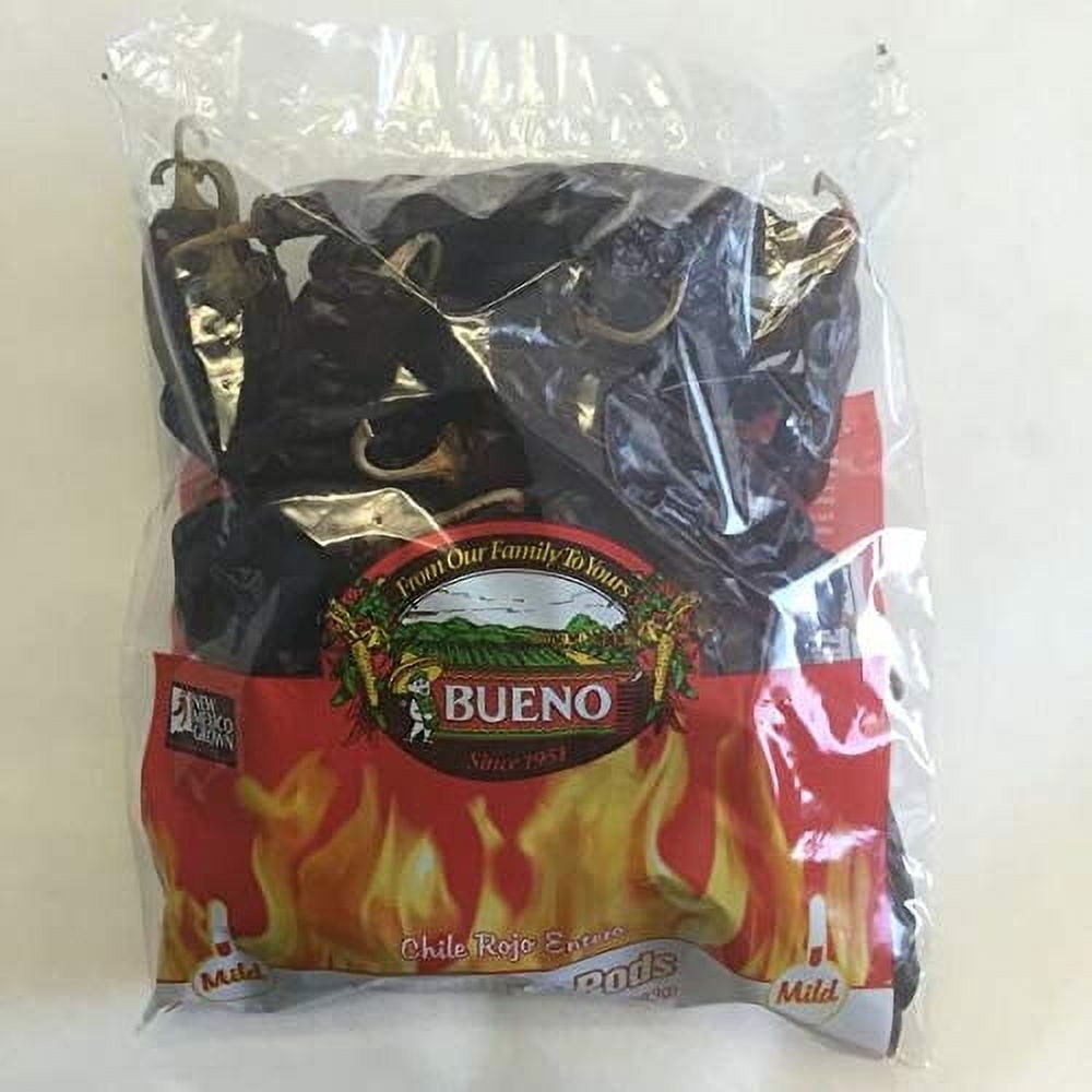 Bueno Foods Mild Red Chile Pods, 10oz. Does Not Contain Any of the 9 Major FDA Defined Allergens.