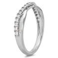 thumbnail image 2 of Dazzlingrock Collection 0.30 Carat (ctw) 10K Round White Diamond Ladies Wedding Guard Contour Band 1/3 CT, White Gold, Size 10, 2 of 4