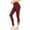 Dark Burgundy, variant on Womens High Waist Cotton Ankle Length Lace Leggings