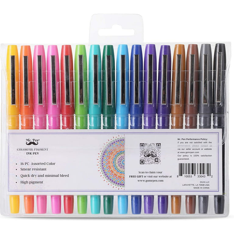 Kryc-mr. Pen- Felt Tip Pens, 16 Pack, Colored Felt Tip Pens, Marker Pens,  Felt Pens, Felt Tip Markers, Felt Markers, Felt Tip Pens Assorted Colors,  Fe