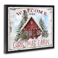 thumbnail image 3 of Stupell Industries Traditional Christmas Cabin Welcome Black Floating Frame Canvas Art, 21 x 17, by Creatif Belle, 3 of 8