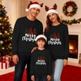 thumbnail image 6 of Rotm Family Matching Christmas Shirts Christmas Family Matching Sweatshirt Long Sleeve Cartoon Print Blouse Shirts Trendy O-Neck Xmas Ugly Shirt for Family Black,M, 6 of 6