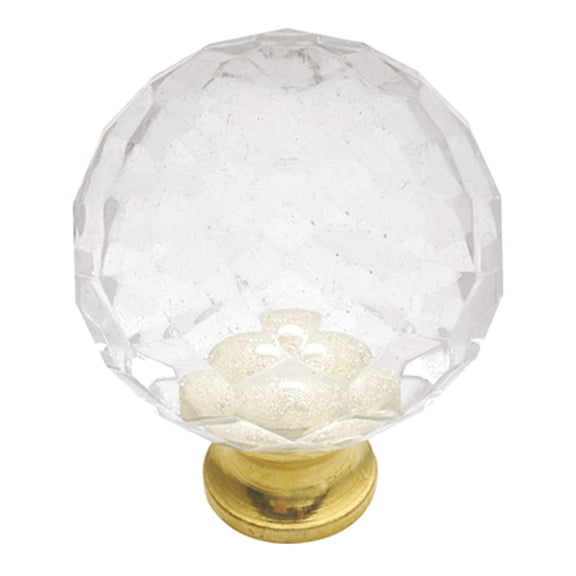 Hickory Hardware P30-CA3 30mm Crystal Palace Crysacrylic Polished Brass Cabinet Knob