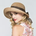 thumbnail image 6 of Visland Womens Wide Brim Sun Hat with Bow, Foldable Summer Straw Sun Hats for Women, 6 of 8