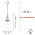 thumbnail image 3 of FSLiving H-Type Track Light Cone Clear Glass Lampshade with Black E26 Socket Industrial Factory Pendant Lamp Restaurant Dimmable Track Mount Pendant Lighting Fixtures Customizable - 1 Light, 3 of 10