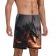 thumbnail image 2 of Fotbe Fiery Black Dragon Attack Pantalones Cortos de Pijama para Hombre, Ropa de Dormir, Pantalones de Pijama Cortos para Hombre-X-Large, 2 of 6