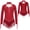 Burgundy, variant on Girls Sparkly Tassel Long Sleeve Gymnastics Leotard Latin Jazz Samba Salsa Dance Bodysuit Skating Dancewear Blue 6