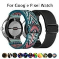 thumbnail image 3 of CIRUTVAL Soft Stretchy Nylon Loop Band Compatible for Google Pixel Watch ,Breathable Braided Elastic Sport Replacement Wristbands Accessories Women Men Adjustable Straps for Pixel Watch, 3 of 7