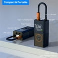 thumbnail image 3 of Tire Inflator Portable Air Compressor Cordless Mini Bike Pump with Digital Display, Car Tires Air Pump with Pressure Gauge, LED Lights & Pressure Gauge for Car, Motorcycle, Bike, Balls, Pool Floats, 3 of 5