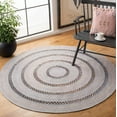 thumbnail image 2 of SAFAVIEH Cape Cod Salome Geometric Polyester Area Rug, Pink/Grey, 4' x 4' Round, 2 of 7