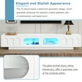 thumbnail image 5 of Aukfa Modern TV Stand for TVs Up to 95" with PP-Controlled LED Light & Fluted Doors,White, 5 of 8