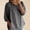 A1-Grey, variant on Embroidered Peasant Tops Half Button Down Shirts Puff Short Sleeve Loose Fit Tee Shirts Gauze Tops Womens Bohemian Tops Floral Tunic Embroidered Shirts 3/4 Sleeve T Shirt Gauze Shirts Black L