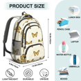thumbnail image 5 of Butterfly and Leaf Yellow Pattern Backpack for School, Cute School Bag with Adjustable Shoulder Straps and Padded Back, 16.9"x12.6"x5.9", 5 of 5