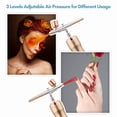 thumbnail image 3 of Zootealy Kit d'Aérographe Portable avec Compresseur Brosse à Air Sans Fil Double Action 3 Niveaux de Pression Réglable Batterie Intégrée pour Peinture Modèle Coloriage Art des Ongles Maquillage Décoration de Gâteau, 3 of 6