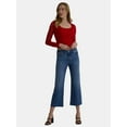 thumbnail image 4 of Madden NYC Women’s Plus Lace Scoop Neck Top with Sheer Long Sleeves, Sizes 1X-4X, 4 of 5