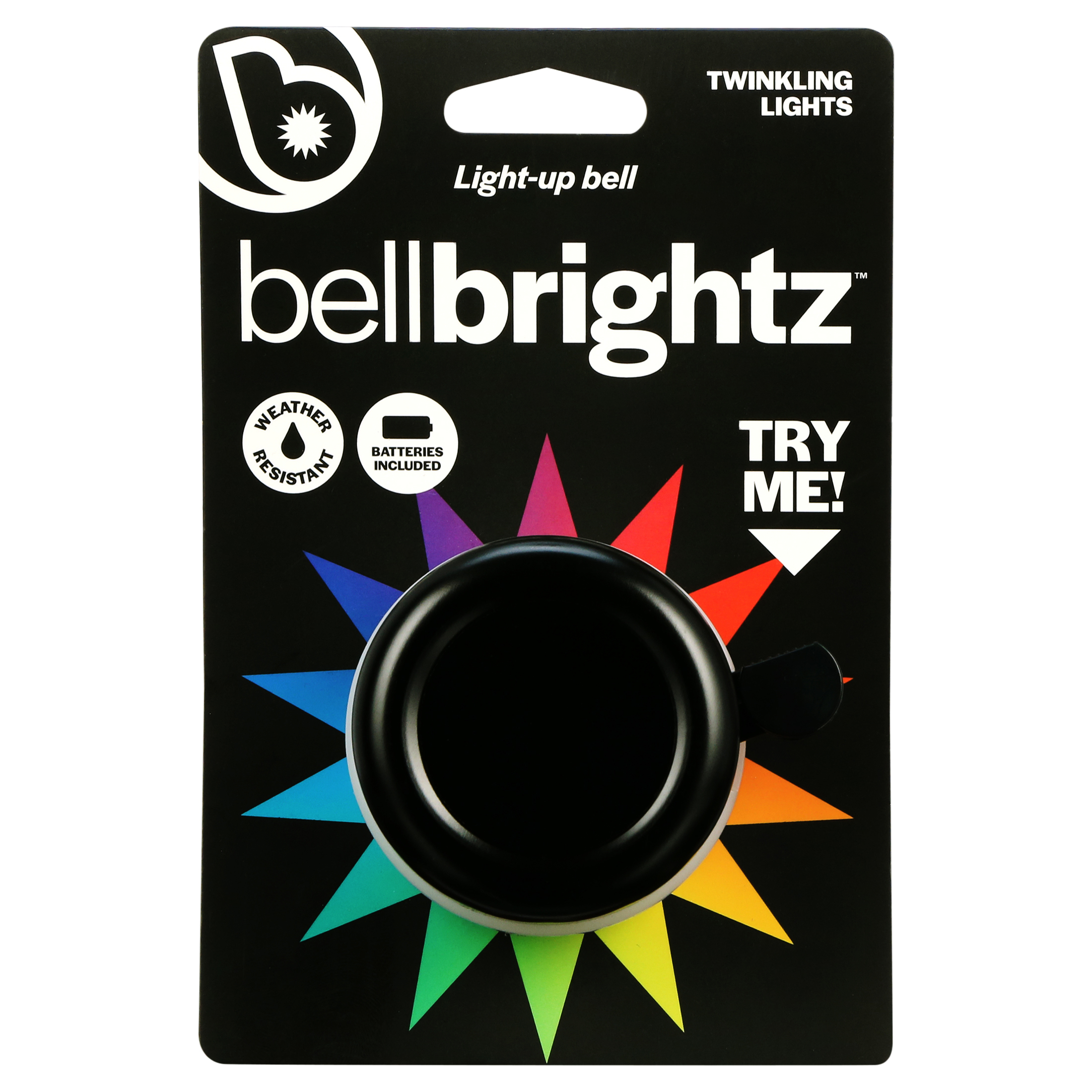 Brightz Black Bicycle Bell with Lights, Product Length 2.5 in, Weight .25 lb, 1 Count, Multi-Color