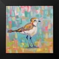 thumbnail image 2 of Vertentes, Jeanette 20x20 Black Modern Framed Museum Art Print Titled - Coastal Plover III, 2 of 5
