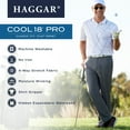 thumbnail image 4 of Haggar Men's Cool 18® Pro Solid Flat Front Pant Classic Fit HC00235, 4 of 7
