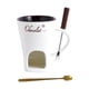 thumbnail image 4 of Juego de olla para fondue y calentador de mantequilla. Olla para fondue de queso. Sirviendo queso para bodas. Blanco, 4 of 9