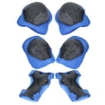 thumbnail image 3 of Almohadilla protectora de equipo de seguridad para niños, juego de protectores de rodilla, codo, muñeca, monopatín (azul), 6 uds., 3 of 8