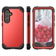thumbnail image 5 of Dteck for Samsung S24 Case, 3 in 1 Heavy Duty Shockproof Hybrid Hard PC Soft Rubber Drop Protection Slim Full-Body Protective Cover Case for Galaxy S24 5G, Red, 5 of 7