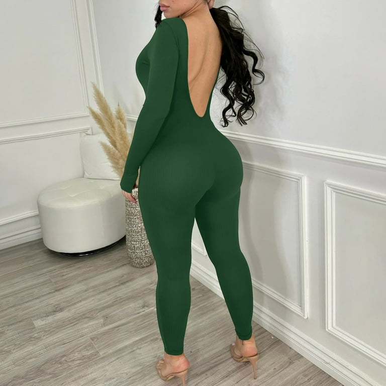 Noarlalf One Piece Jumpsuit Women Yoga Jumpsuits Workout Ribbed