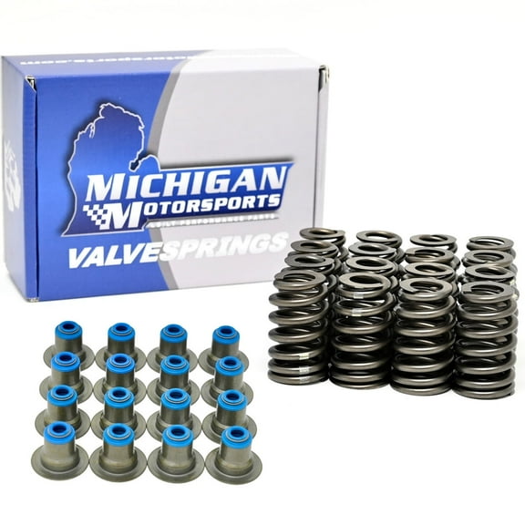 Michigan Motorsports Beehive .550 Truck Valve Springs and Seals Fits 4.8 5.3 5.7 6.0 6.2 LS1 LS2 LS3 LS6  and LS Hat Valve Seals replaces 12499224 12713265