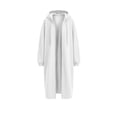 thumbnail image 3 of Perfectbot Women's Full Zip Maxi Length Hooded Sweatshirt Coat, Oversized Drop Shoulder Long Hoodie Duster Jacket, 3 of 3
