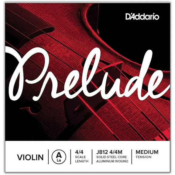 D'Addario Prelude Violin Single A String, 4/4 Scale, Medium Tension
