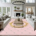 thumbnail image 4 of 6x9 Area Rugs for Living Room, Golden Crown Non Slip Area Rugs for Kitchen Bedroom Entryway, Pink Cartoon Funny Geometric Plaid Art Washable Carpet Runner Rug Floor Mats for Bedroom Home Decor, 4 of 9