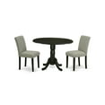 thumbnail image 2 of East West Furniture Dublin 3-piece Wood Dining Set in Black/Shitake, 2 of 10