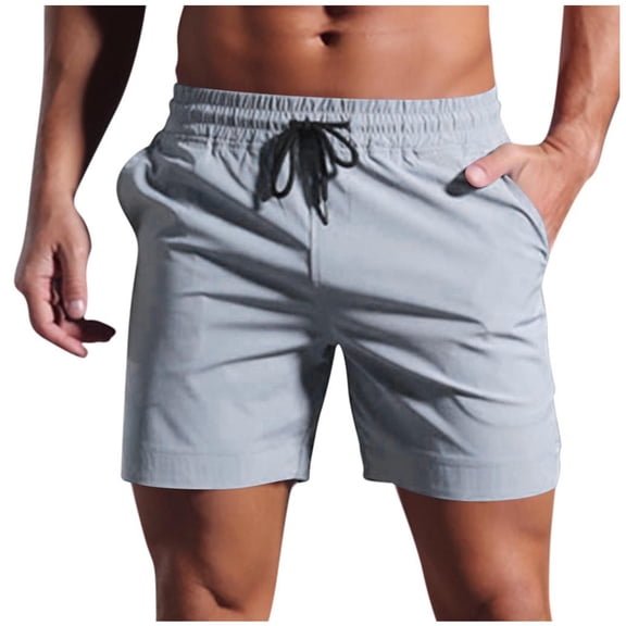 Men's 5" Inseam Beach Shorts Summer Quick Dry Performance Short Pants Elastic Waist Drawstring Casual Board Shorts for Vacation & Everyday Wear with Pockets