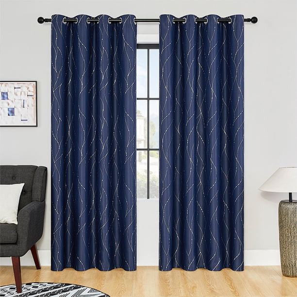 Decoración del hogar, decoración de habitaciones, decoración de paredes, cortinas, par de paneles de cortina de 99 cm de ancho x 198 cm de largo, juego de cortinas apilables, elegantes cortinas para d