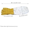 thumbnail image 3 of Guantes de apicultura, guantes de protección de piel de cabra manga larga duradero perfecto para el principiante apicultor amarillo, 3 of 7