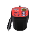 thumbnail image 1 of A Car Power Inverter 24V/12V to 220V Led Display 3 USB Ports + Cigarette Ligh U2 J4C0, 1 of 9